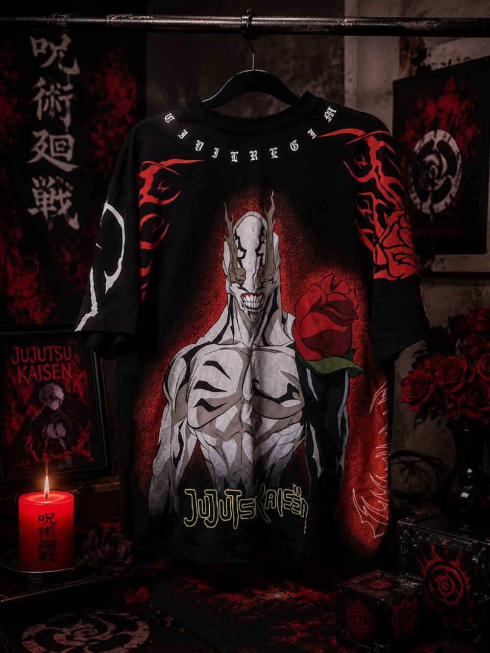 Civil Regime x Jujutsu Kaisen Mahoraga Graphic Tee Shirt Black NWT Small